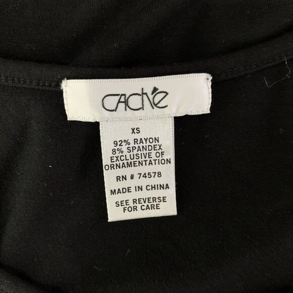 Cache Dress XS Black Sequin Bodycon Party Club Night Out Cocktail Glam - Picture 5 of 5